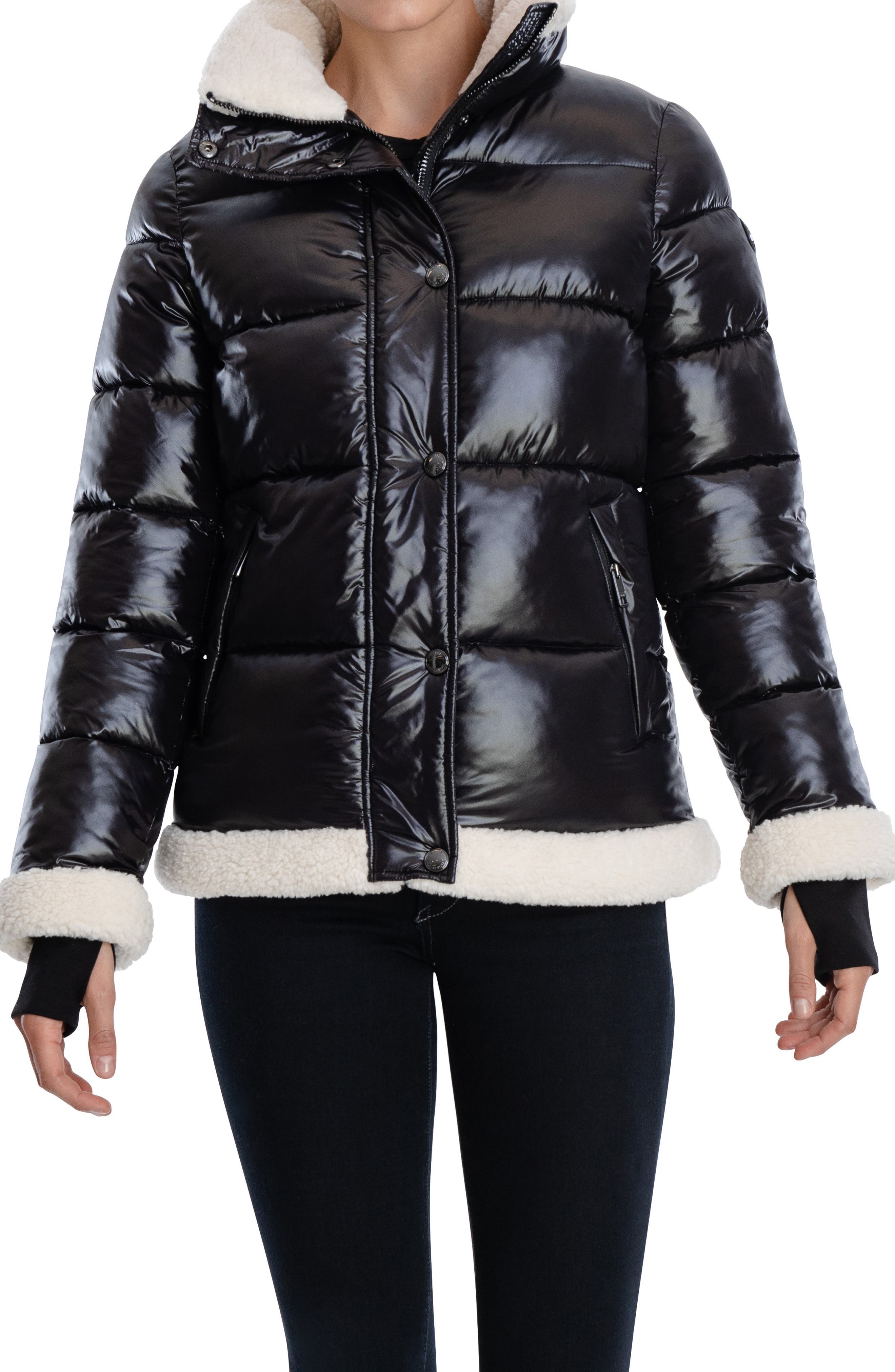 sherpa puffer jacket