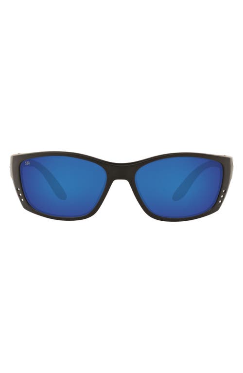 UPC 097963465656 product image for Costa Del Mar 64mm Oversize Polarized Rectangular Sunglasses in Blue Black at No | upcitemdb.com