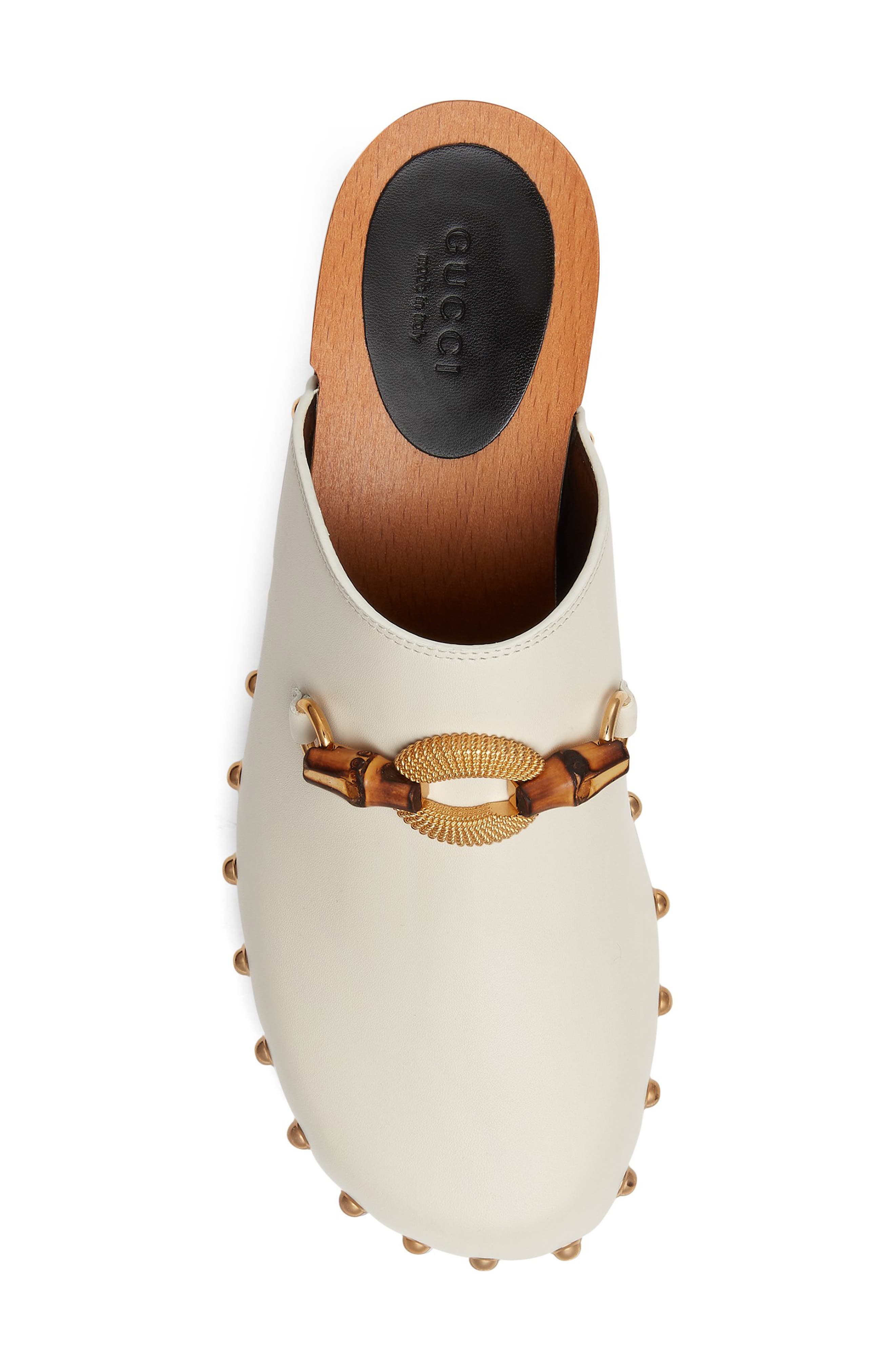 gucci bamboo horsebit clog