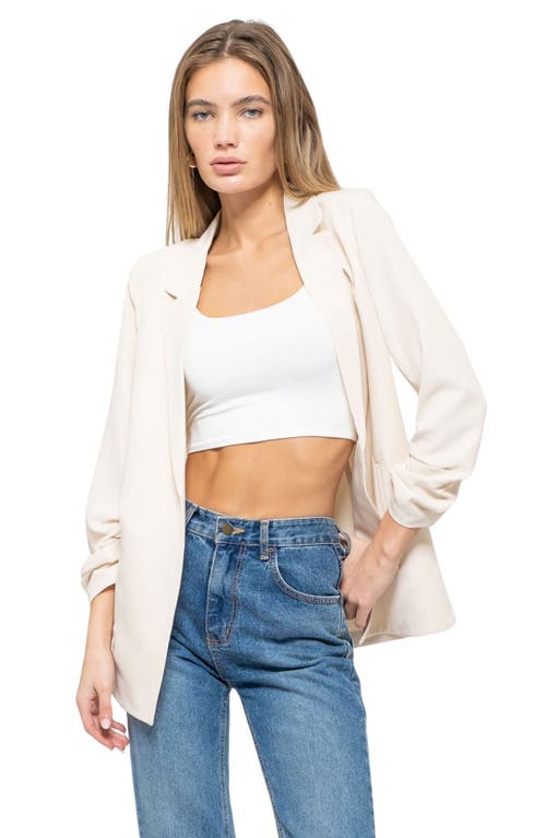 BLU PEPPER BLU PEPPER RUCHED SLEEVE BLAZER