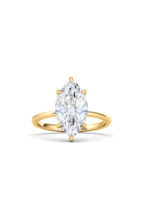 Marquise Cut Lab Created Diamond 18K Gold Ring in 18K Yellow Gold