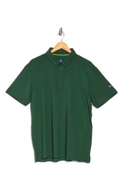 Tom Baine Performance Solid Polo In Hunter Green