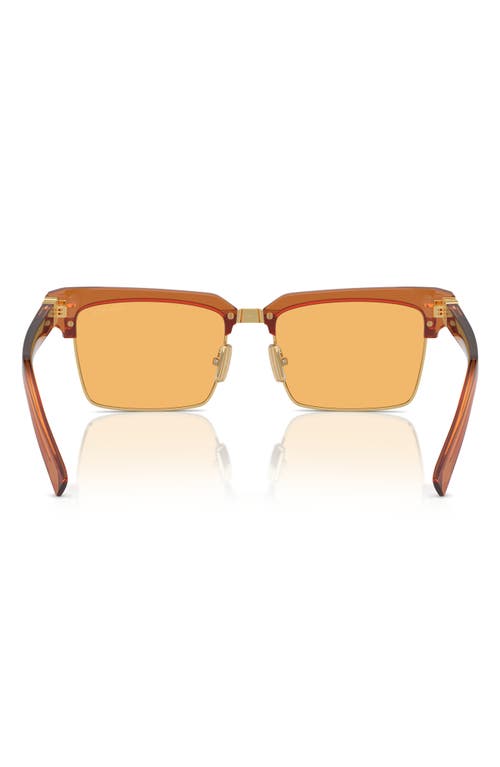 Shop Miu Miu 54mm Square Sunglasses In Yellow