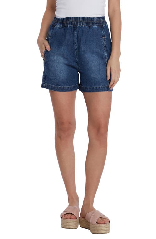 Wash Lab Denim Pull-On Shorts Blue at Nordstrom,