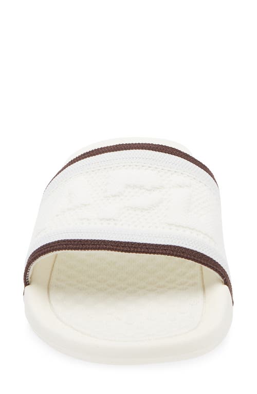 Shop Apl Athletic Propulsion Labs Apl Big Logo Techloom Knit Sport Slide In Ivory/chocolate