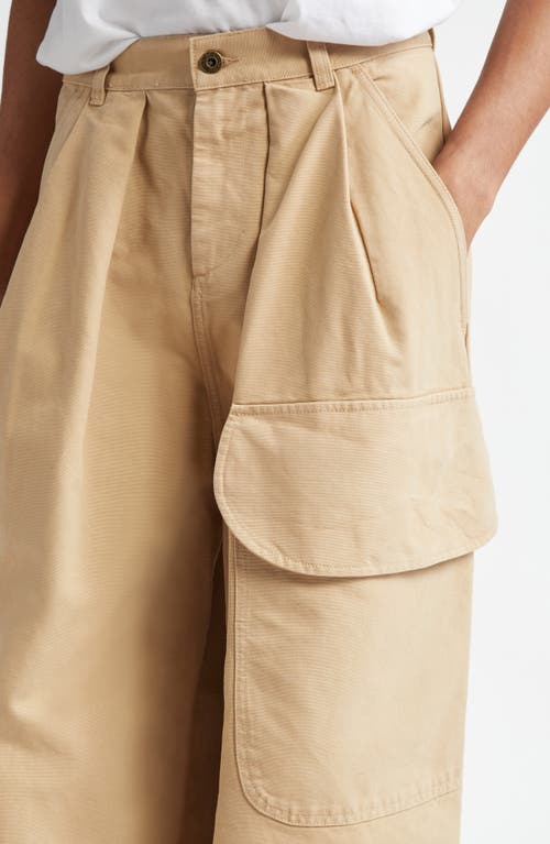 Shop Jw Anderson Relaxed Twill Cargo Trousers In Cream