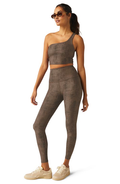 Shop Beyond Yoga Softmark<br />softmark One-shoulder Crop Tank Top<br /> In Neutral Snakeskin