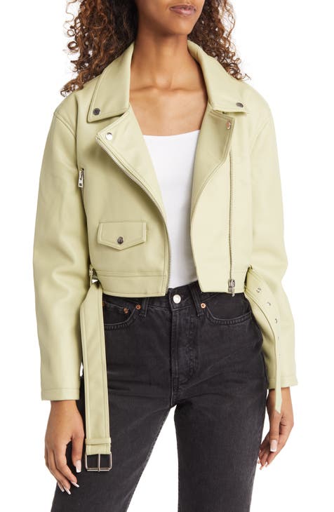 Women's Green Leather & Faux Leather Jackets | Nordstrom