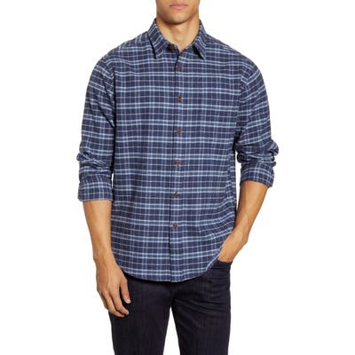 Rails Forrest Regular Fit Plaid Button-Up Flannel Shirt, Blue