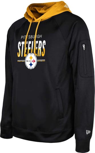Pittsburgh Steelers New Era Big & Tall NFL Pullover Hoodie - Black