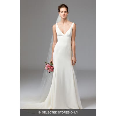 Watters Leona Sleeveless Silk Gown