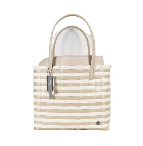 Handed By Sunny Bay Recycled Plastic Weekender Bag In Pale Grey/pearl White