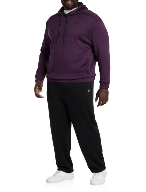 Shop Reebok Performance Fleece Pullover Hoodie In Midnight Plum Sld