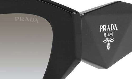 Shop Prada 55mm Gradient Cat Eye Sunglasses In Black/grey Gradient