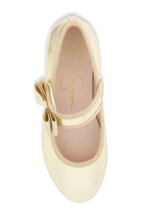 JESSICA SIMPSON JESSICA SIMPSON KIDS' AMY EMBELLISHED BOW MARY JANE FLAT