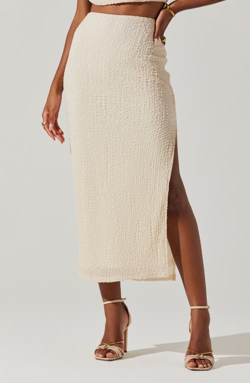 ASTR ASTR THE LABEL KEELY TEXTURED MIDI SKIRT 