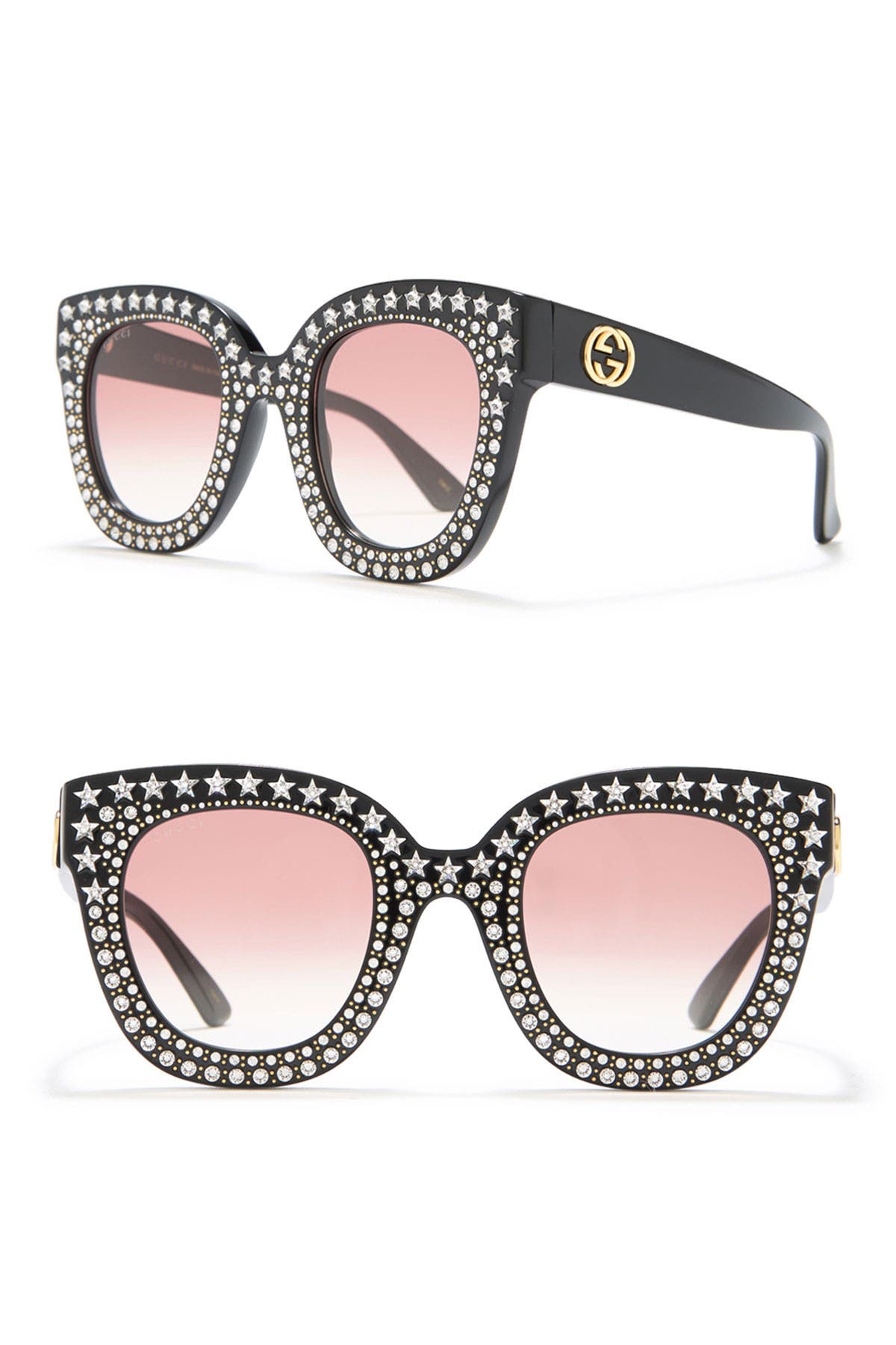 49mm Crystal Sunglasses In Black/crystal | ModeSens
