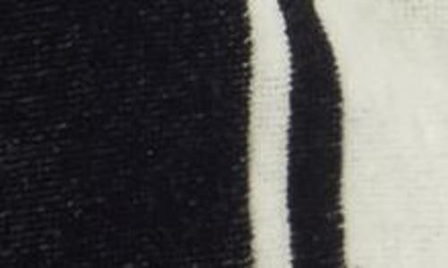 Shop Saint Laurent Rive Gauche Noe Terrycloth Towel Tote In Nero/bianco/nero