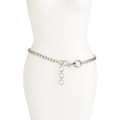 Rebecca Minkoff Pave Clip Chain Belt, Pol Nickel