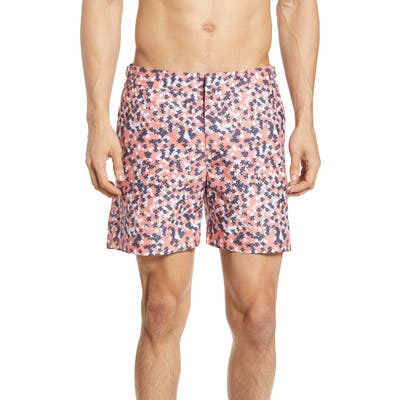 Orlebar Brown Bulldog Ninfea Swim Trunks, Coral