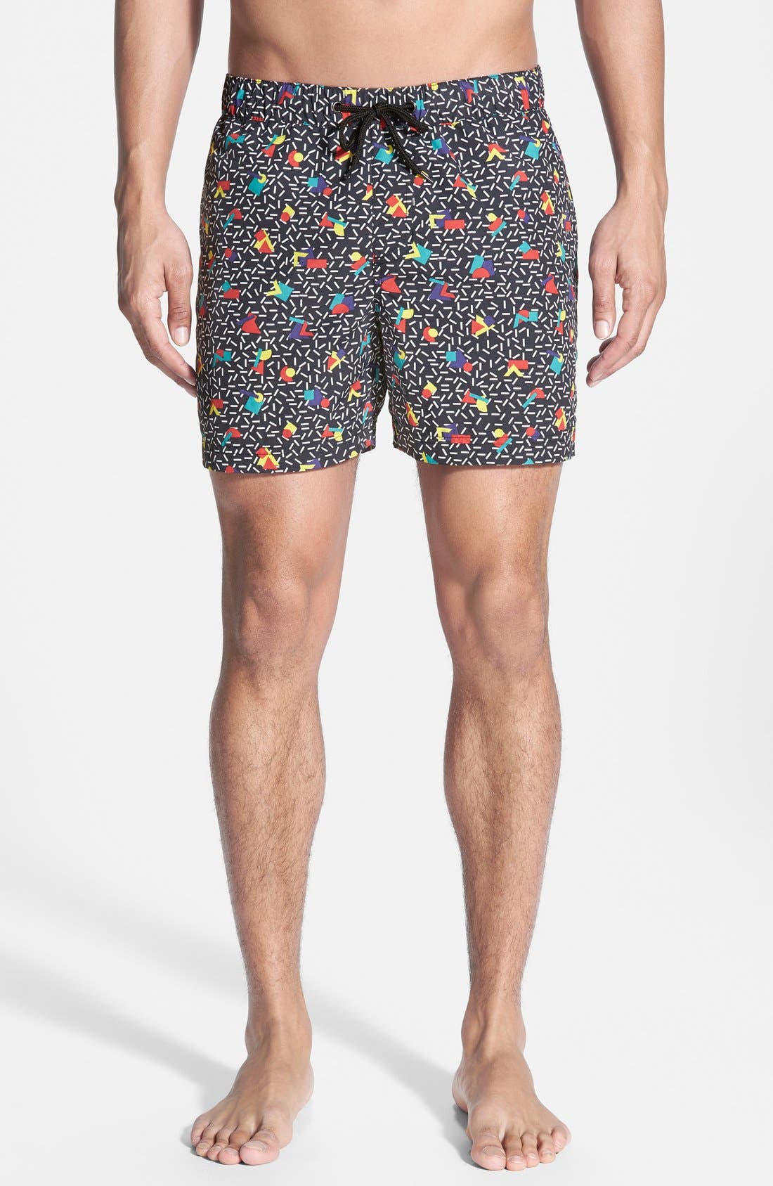 The Rail 'Hydrus' Print Mesh Lined Swim Trunks Nordstrom