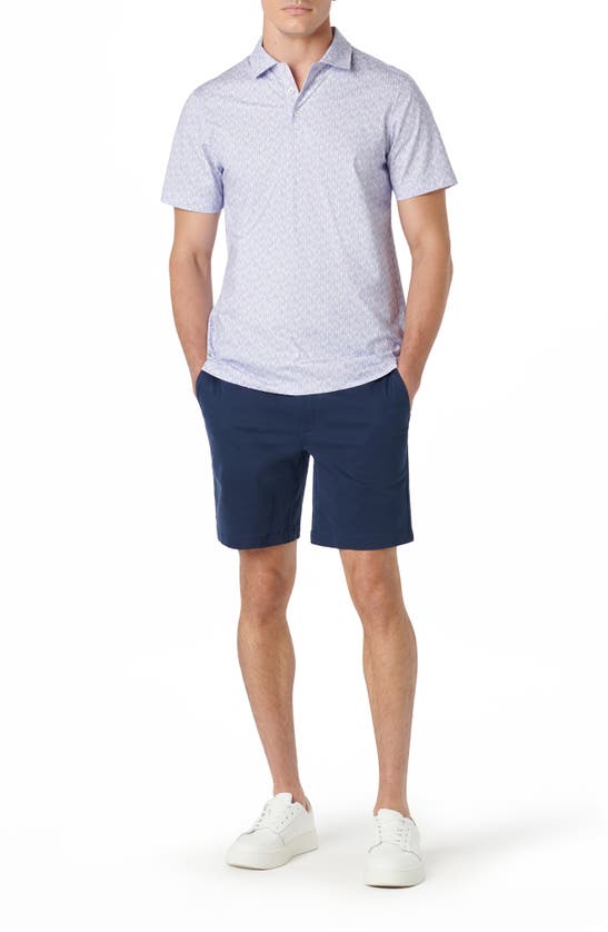 Shop Bugatchi Victor Ooohcotton® Golf Print Polo In Lilac