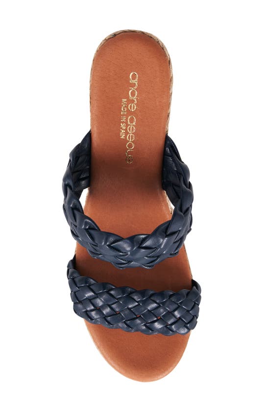 Shop Andre Assous André Assous Aria Espadrille Wedge Sandal In Navy