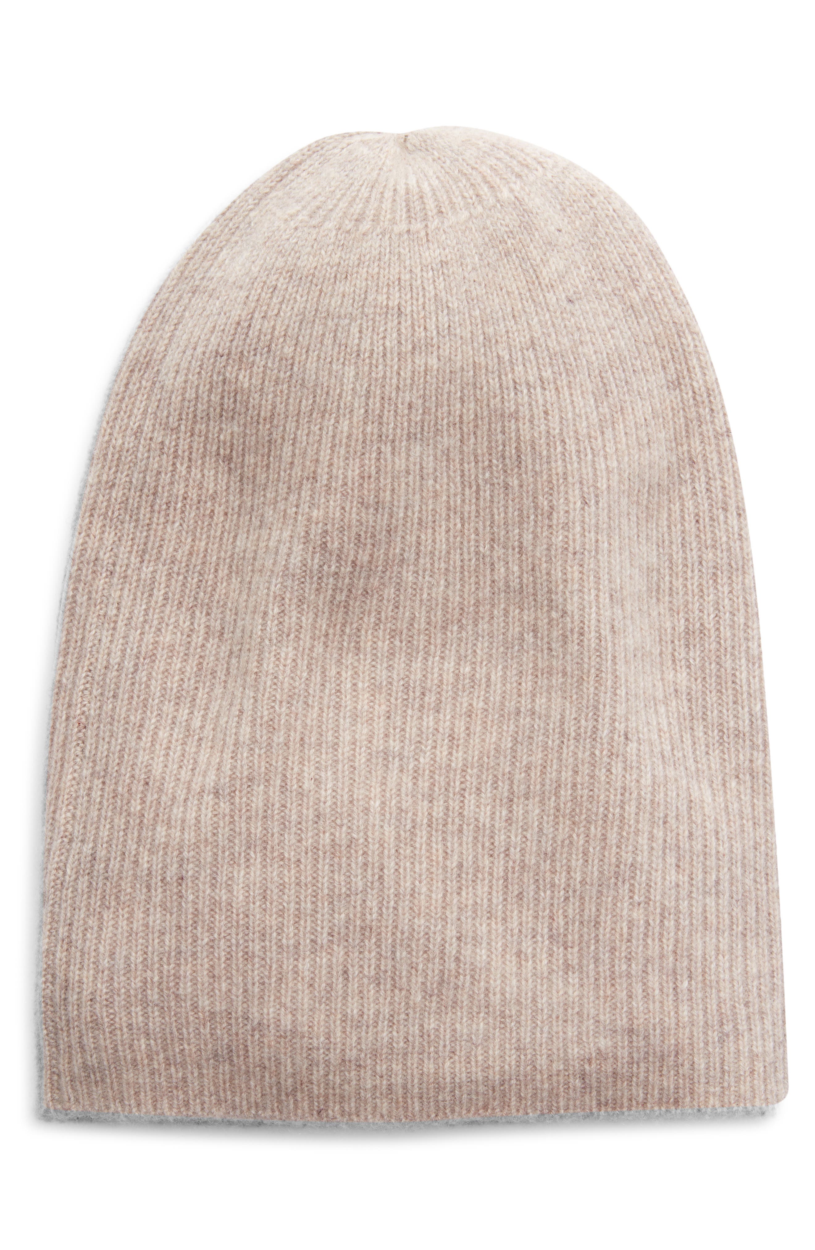 halogen ribbed cashmere beanie