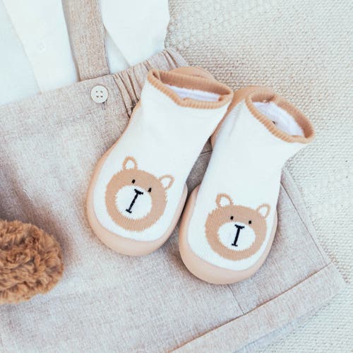 Shop Komuello Toddler Sock Shoes In Light Beige