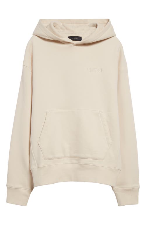 Shop Amiri Oversize Logo Cotton Hoodie In Birch