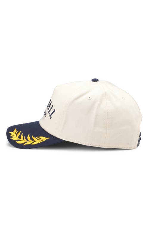 American Needle Club Snapback Baseball Cap In Ivory-navy