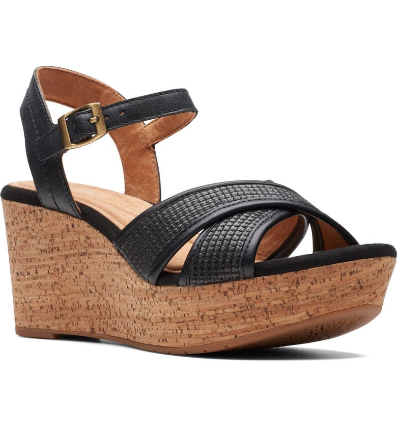 Clarks® Elleri Plum Wedge Sandal (Women) | Nordstrom