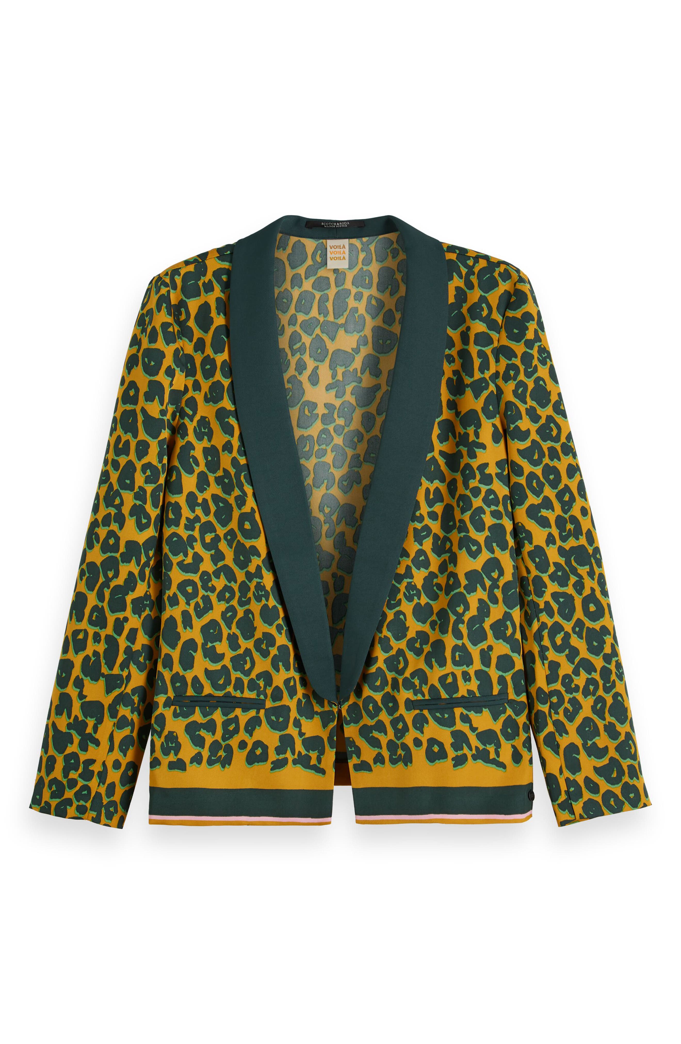 scotch and soda leopard blazer