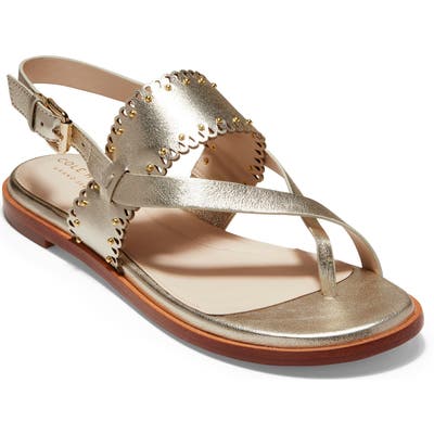 Cole Haan Anica Scalloped Sandal B - Metallic