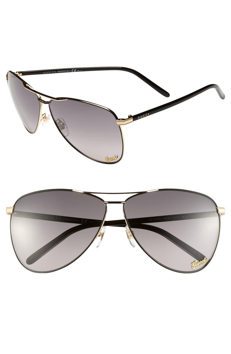 Gucci 62mm Metal Aviator Sunglasses | Nordstrom