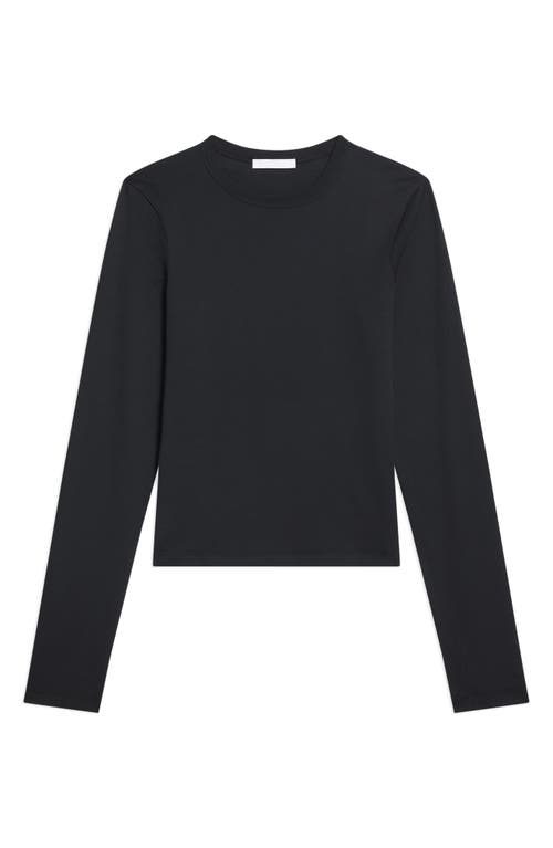 Shop Helmut Lang Slim Long Sleeve Cotton T-shirt In Black