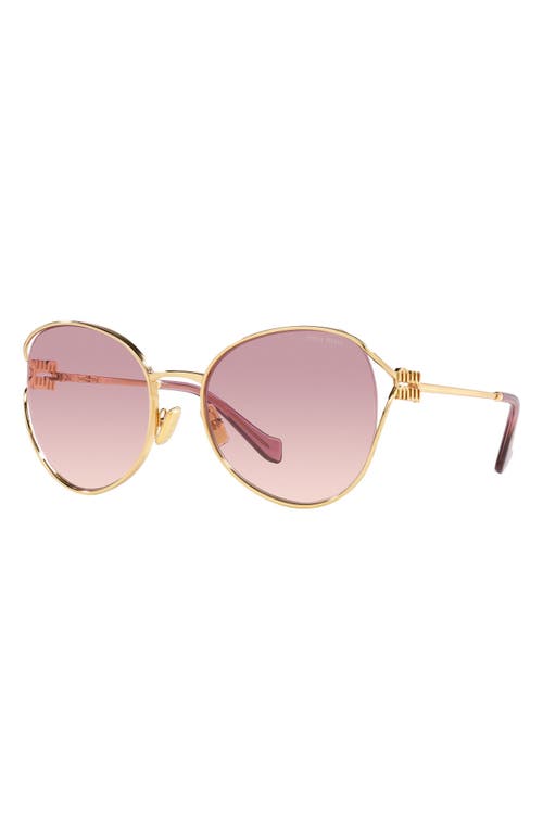 Shop Miu Miu 58mm Gradient Phantos Sunglasses In Gold/rose