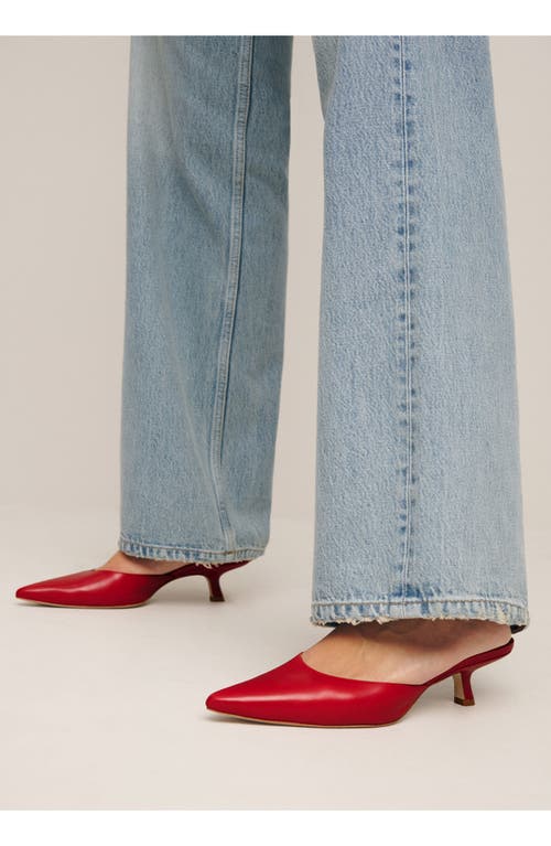 REFORMATION REFORMATION WILDA POINTED TOE KITTEN MULE