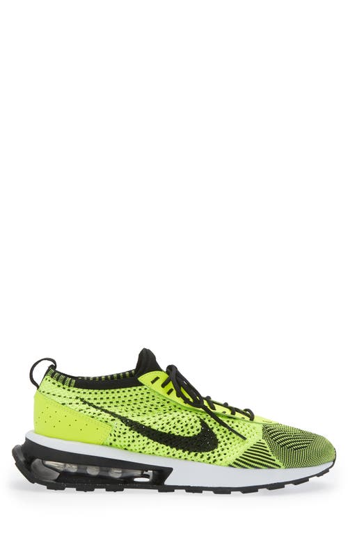 Shop Nike Air Max Flyknit Racer Sneaker In Volt/black/white