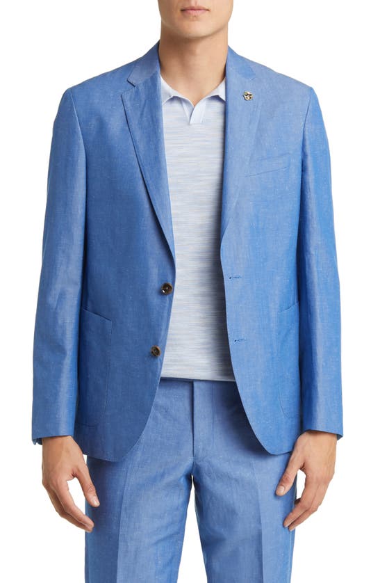 Shop Ted Baker Tampa Soft Constructed Cotton & Linen Sport Coat In Light Blue