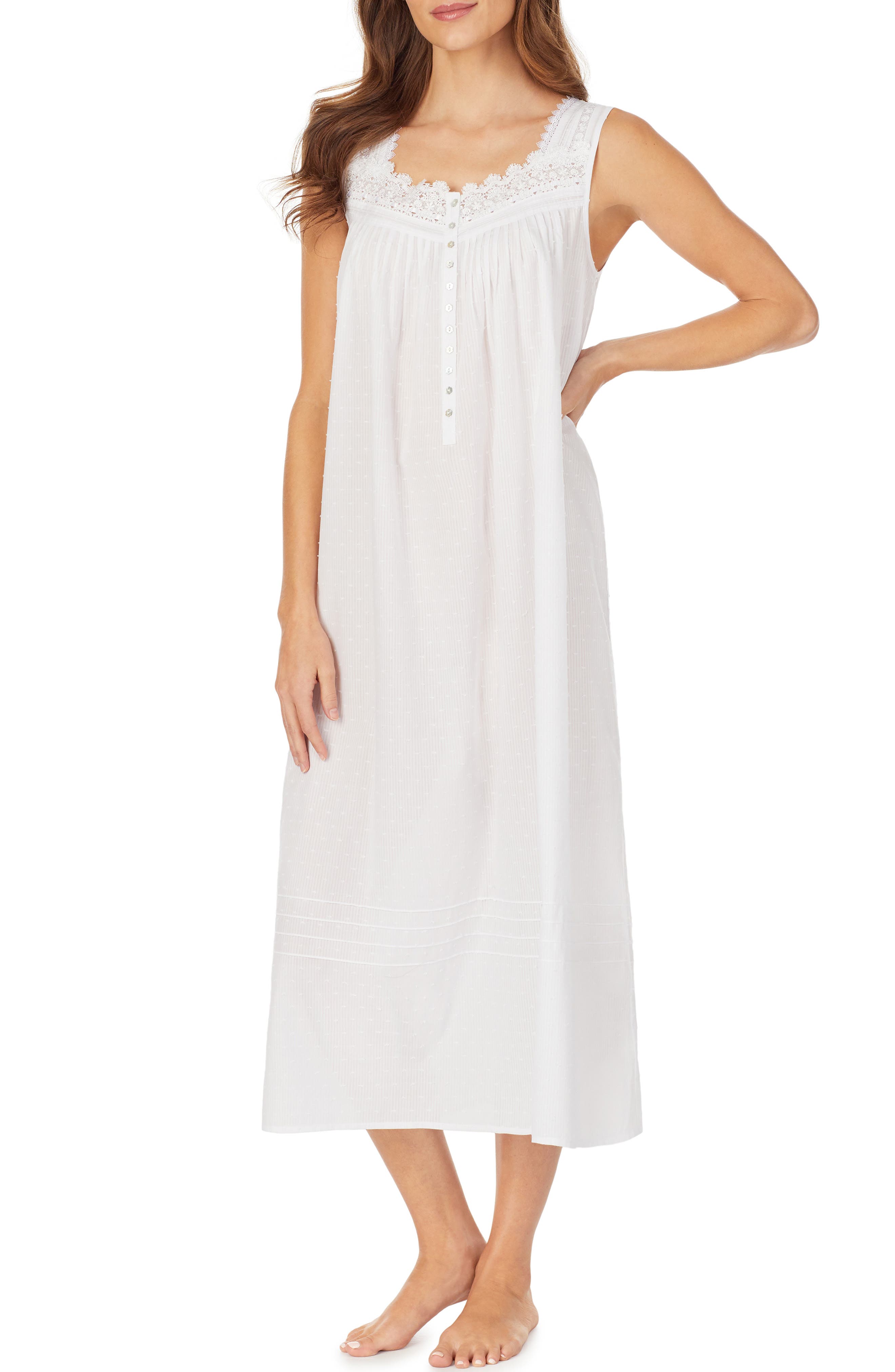 Eileen West Clip Dot Woven Nightgown