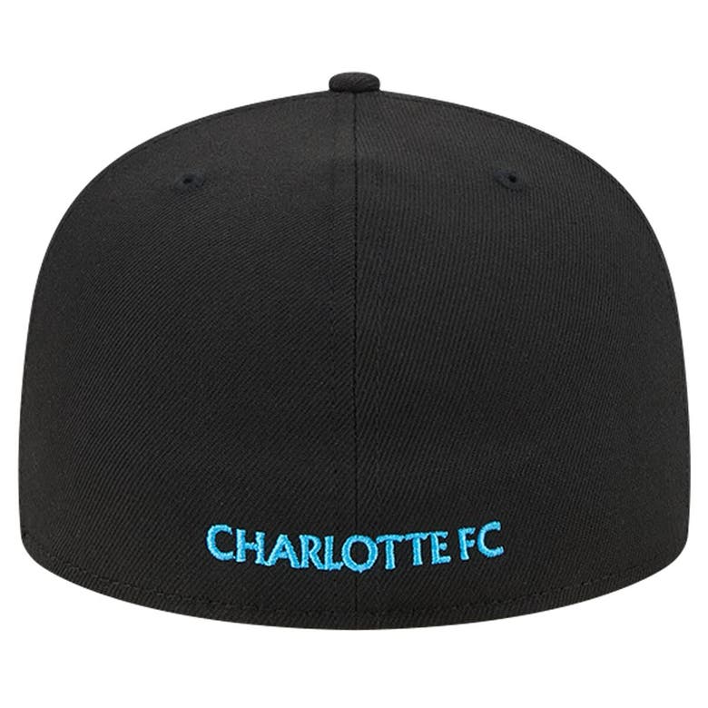 Shop New Era White/black Charlotte Fc 2024 Kick Off Collection 59fifty Fitted Hat