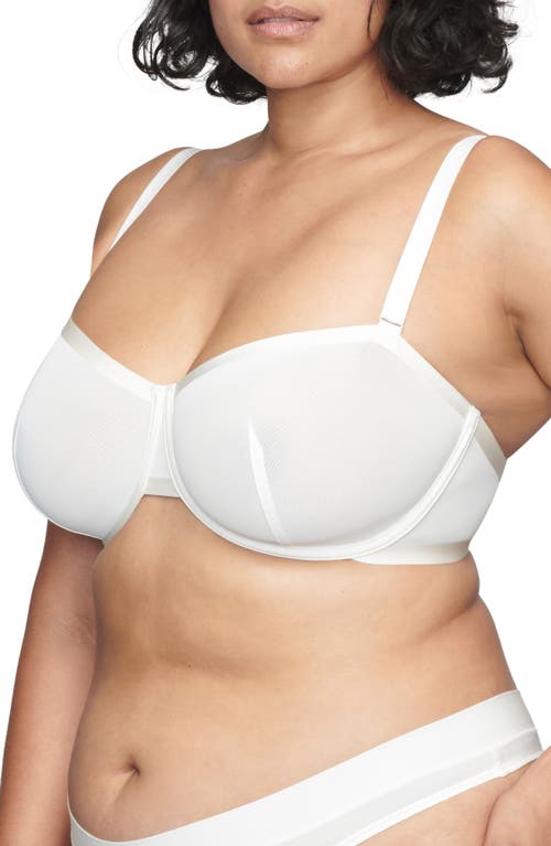 Cuup The Balconette Mesh Bra In Salt