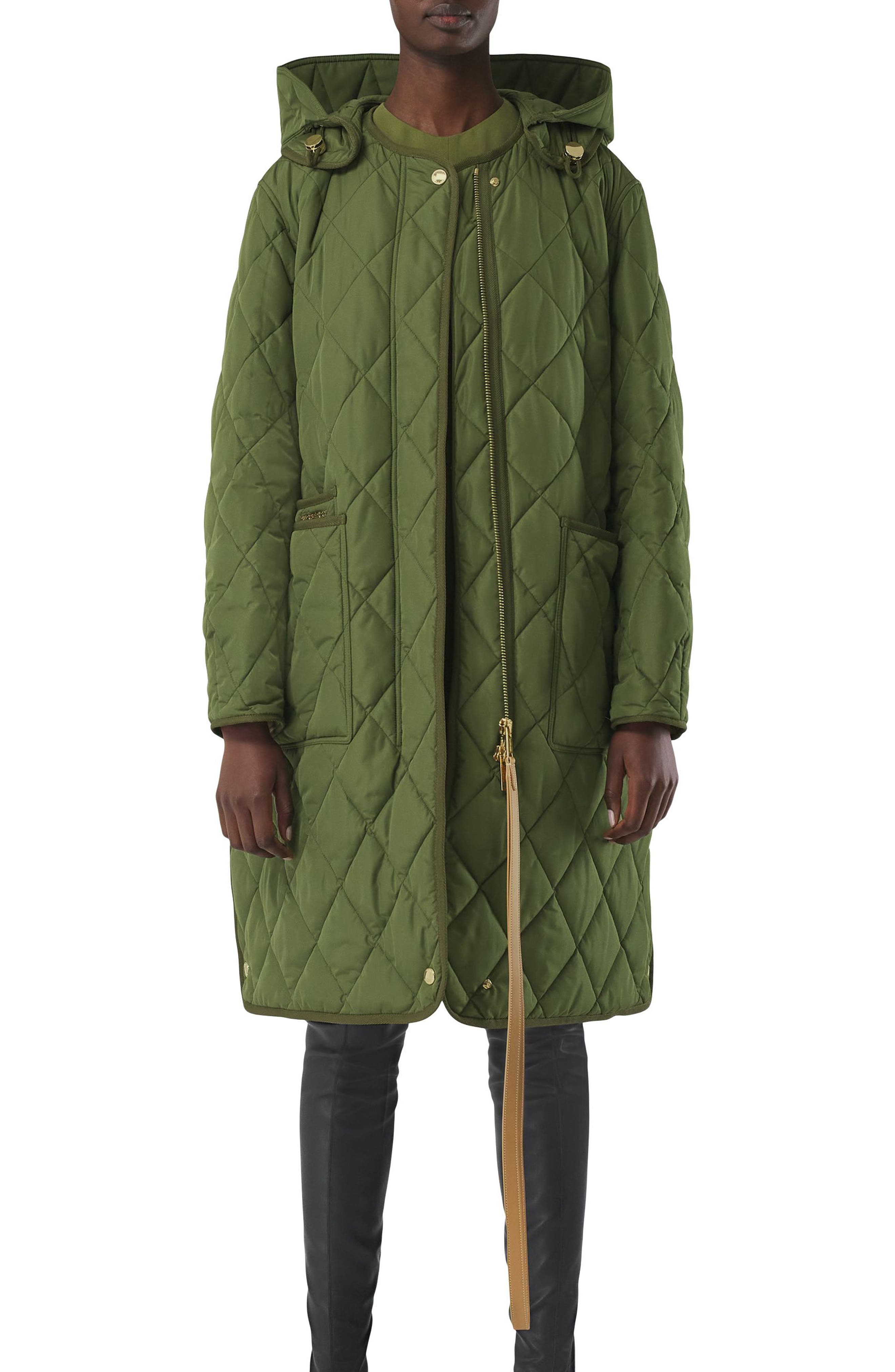 burberry roxby thermoregulated quilted coat