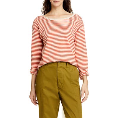 Alex Mill Roll Neck Stripe Sweater, Red