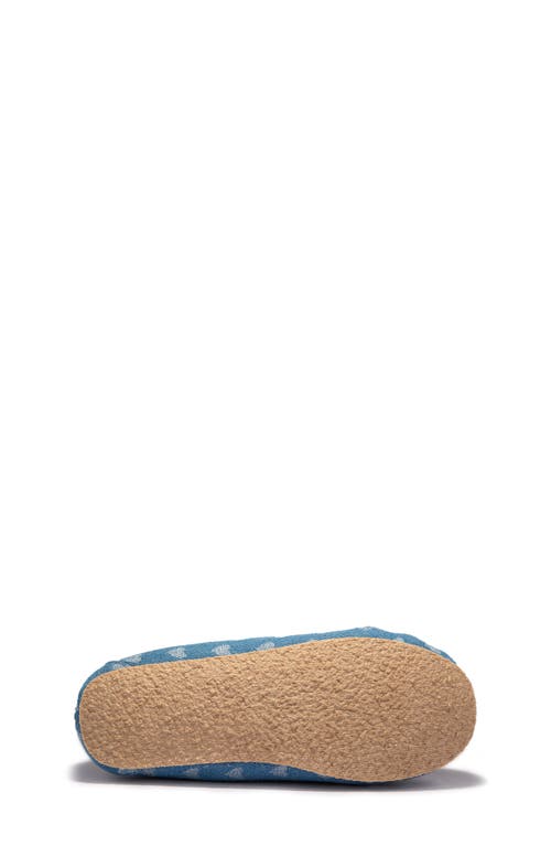 Minnetonka Kids' Jacquard Slipper In Blue Heart