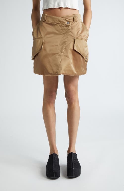 JW Anderson Padded Satin Cargo Miniskirt Beige at Nordstrom, Us