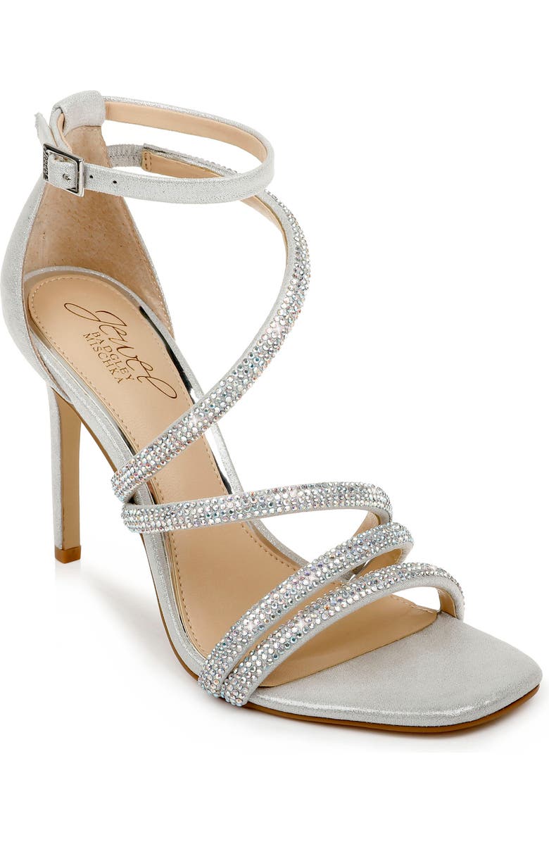 Jewel Badgley Mischka Nikkol Crystal Embellished Sandal, Main, color, 