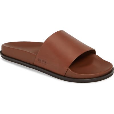 Boss Cliff Slide Sandal, /12- Brown