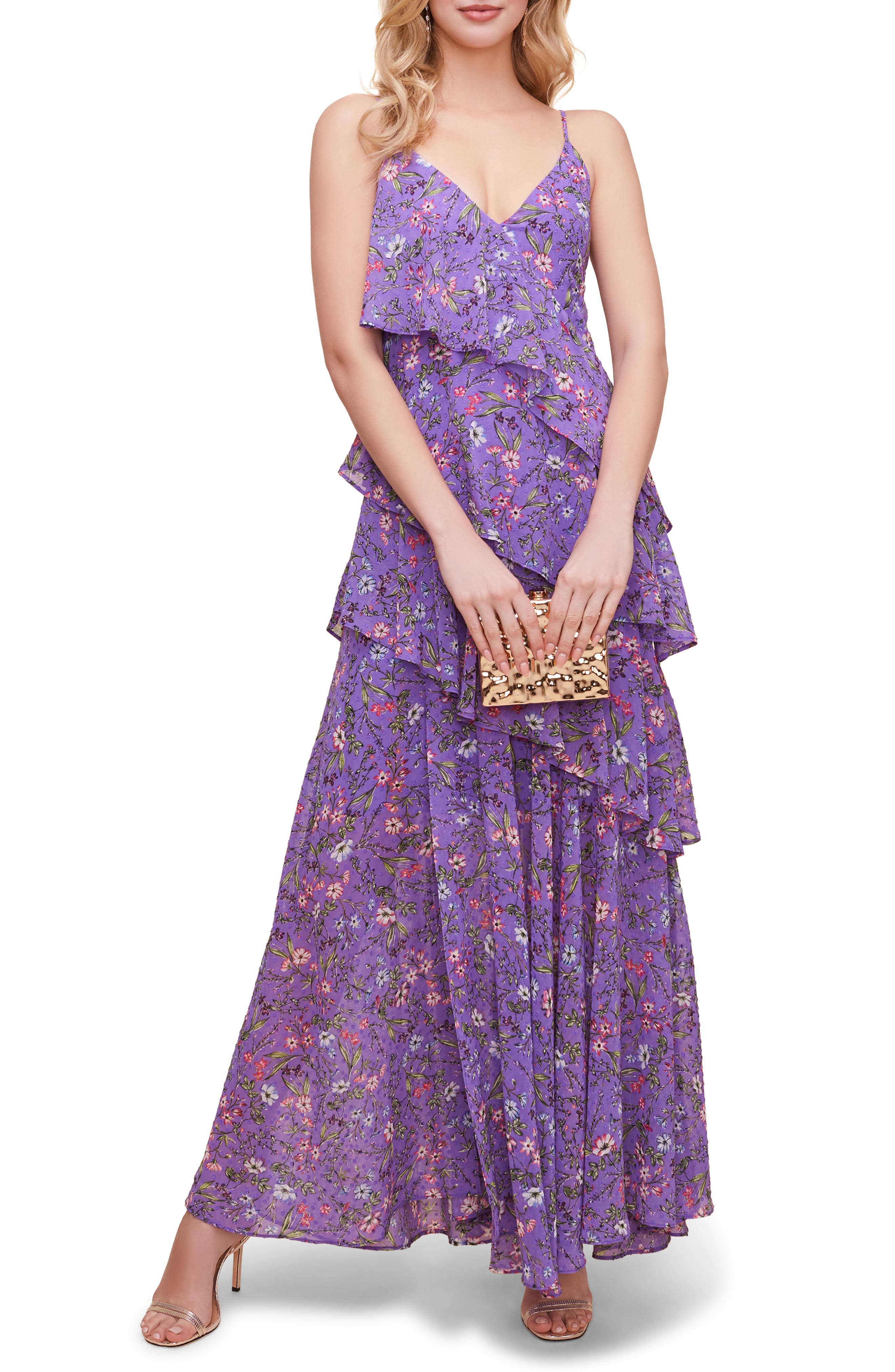 floral purple maxi dress